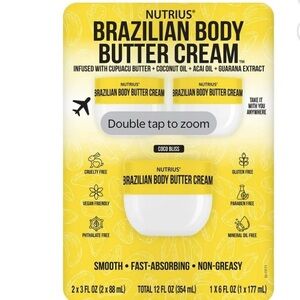 Nutrius Brazilian Body Butter Cream Cocoa Bliss Set of 3 New in the package